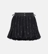 Sacai Black Tweed Shorts In Black