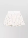 Sacai Striped Tweed Shorts Button Detailing