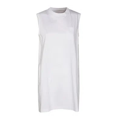 Sacai Stylish Mini Dress For Ss25 In White