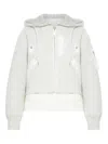 Sacai Cotton Blend Sweatshirt In White