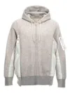 Sacai Sponge Hoodie In Gray