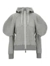 Shop Sacai Sponge Hoodie In Grey