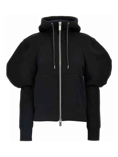 SACAI SUDADERA - NEGRO