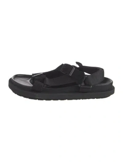 Pre-owned Sacai Suede Sandals In Black