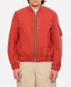 Sacai Red Suiting Bonding Bomber Jacket In Orange