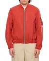 Sacai Red Suiting Bonding Bomber Jacket In Red