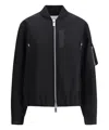 Sacai Suiting Bonding Bomber Jacket In Black