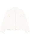 Sacai Off-white Suiting Bonding Bomber Jacket In White