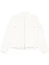Sacai Off-white Suiting Bonding Bomber Jacket In White