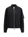 Sacai Sponge Sweat X Nylon Twill Hoodie In Black