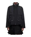 Sacai Suiting Bonding X Grosgrain Jacket In Black