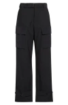 Sacai Suiting Cargo Pants In Black
