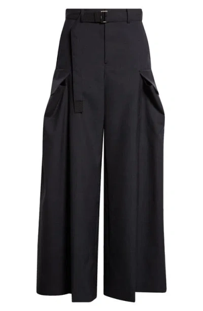 Sacai Suiting Cargo Pants In Gray