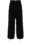 Sacai Belted Ripstop Cargo Pants In Black