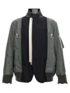 Sacai Two-tone Jacket High Collar In Multi
