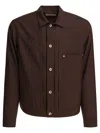 Sacai Tailored Jacket With Adjustable Back Strap In Brown