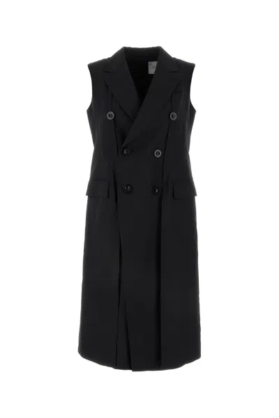 SACAI SACAI BLACK POLYESTER BLEND VEST