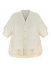 Sacai Suiting Mix Knit Cardigan In Neutral