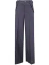 Sacai Mixed Suit Pants Featuring Wide Leg In Blue