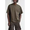 Sacai Suiting Mixed Media Pocket T-shirt In Multi