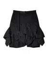 Sacai Suiting Poplin Skirt In Black