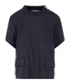 Sacai Flap-pocket T-shirt In Blue