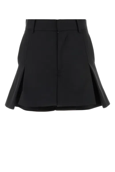 Sacai Suiting Shorts In Black