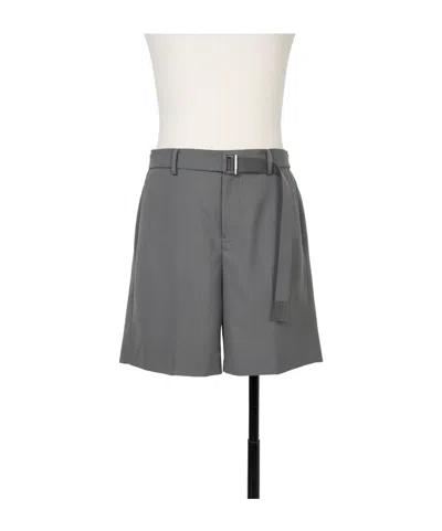 Sacai Suiting Shorts In Gray