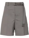 Sacai Suiting Shorts In Neutral