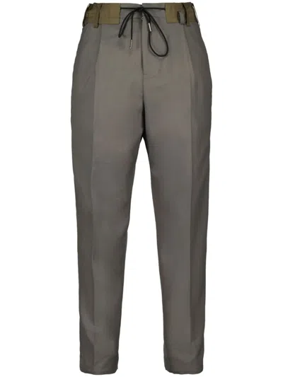 Sacai Suiting Trousers In Neutrals