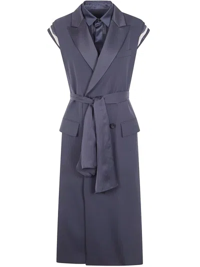 Sacai Suiting Vest In Gray