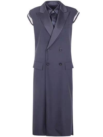 Sacai Suiting Vest In Black