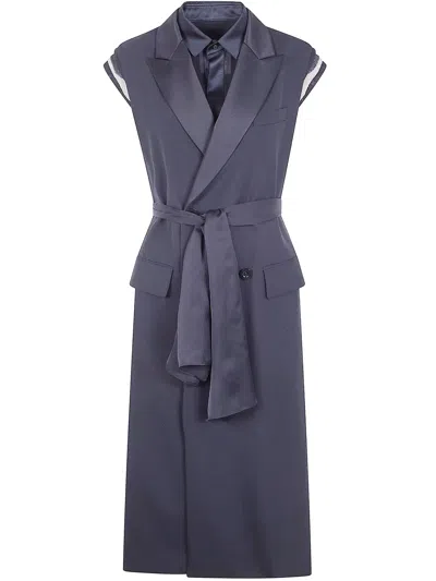 Sacai Suiting Vest In Blue