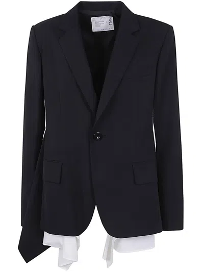 Sacai Suiting X Cotton Poplin Jacket