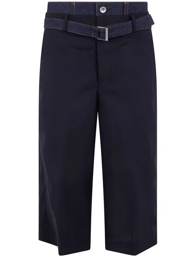 Sacai Suiting X Denim Pants In Black