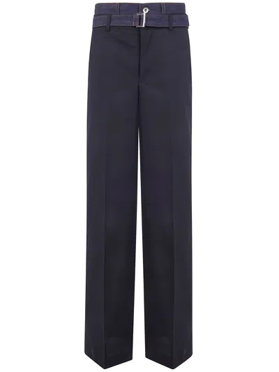 Sacai Suiting X Denim Pants In Gray