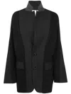 Sacai Suiting X Knit Jacket In Black