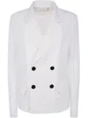 Sacai Double-breasted Jacket In White