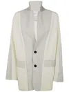 Sacai Suiting X Knit Jacket In Nude & Neutrals