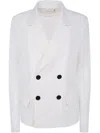Sacai Double-breasted Jacket In White
