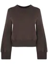 Sacai Sponge Sweat Pullover In Brown