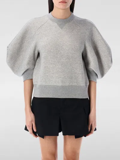 Sacai Gray Sponge Sweat Sweatshirt In Grey
