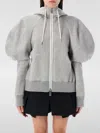 Sacai Balloon Sleeves Hoodie In Grau