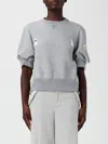 Sacai Long-sleeved Sweatshirt In Gray