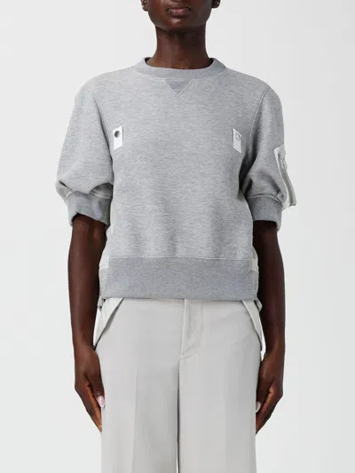 SACAI SWEATSHIRT SACAI WOMAN COLOR GREY,H68589020