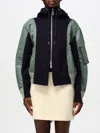 Sacai Nylon Twill X Sponge Sweat Hoodie In Kaki