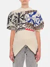 Sacai Jacquard Sweater Sweater, Cardigans Multicolor In Weiss