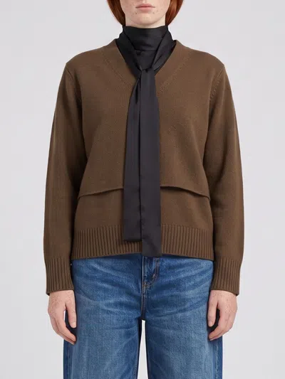 Sacai Sweater Woman Color Brown