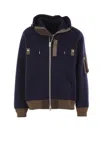 Sacai Men's Sponge Sweat Hoodie In Blue