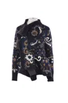Sacai Floral Jacquard Sweater In Blue